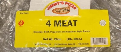 4 Meat Sausage, Beef, Pepperoni And Canadian Style Bacon Pizza, 4 Meat