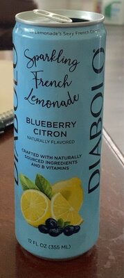 Blueberry Citron Flavored Sparkling French Lemonade, Blueberry Citron