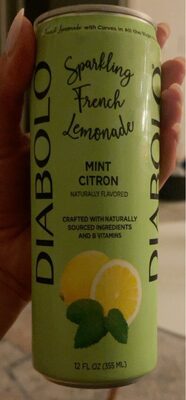 Mint Citron Flavored Sparkling French Lemonade, Mint Citron