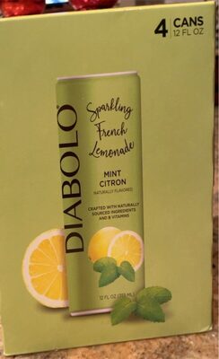 Mint Citron Flavored Sparkling French Lemonade, Mint Citron