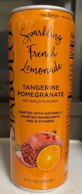 Tangerine Pomegranate Flavored Sparkling French Lemonade, Tangerine Pomegranate