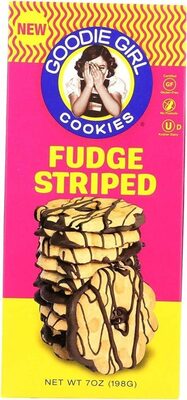 Fudge Striped Crunchy Oat Flour Cookies, Fudge Striped