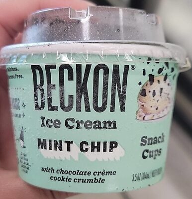 Mint Chip With Chocolate Creme Cookie Crumble Ice Cream Snack Cups, Mint Chip