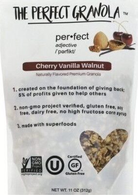 Cherry Vanilla Walnut Premium Granola, Cherry; Vanilla; Walnut