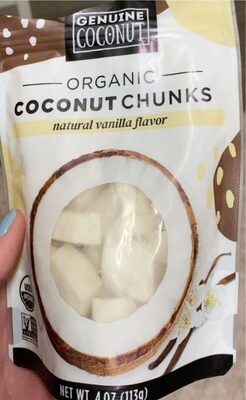 Vanilla Flavor Organic Coconut Chunks, Vanilla