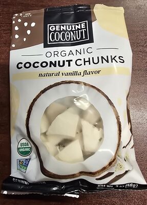 Vanilla Flavored Organic Coconut Chunks, Vanilla