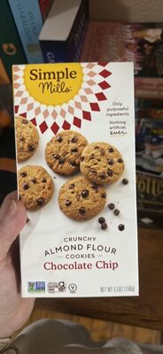 Crunchy Almond Flour Chocolate Chip Cookies, Chocolate