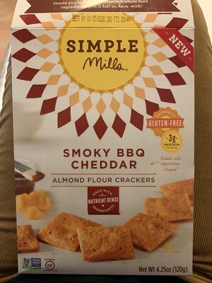 Smoky BBQ Cheddar Almond Flour Crackers, Smoky BBQ Cheddar