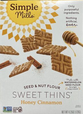 Honey Cinnamon Seed & Nut Flour Sweet Thins, Honey Cinnamon