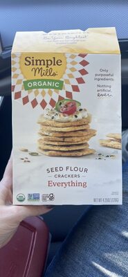 Everything Organic Seed Flour Crackers, Everything