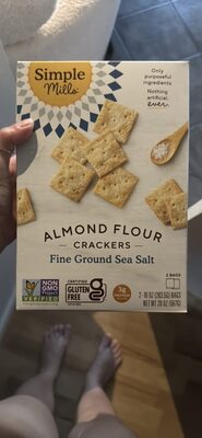 Fine Ground Sea Salt Almond Flour Crackers, Fine Ground Sea Salt