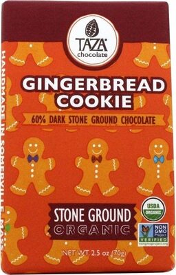 Gingerbread Cookie Organic Dark Chocolate, Gingerbread Cookie