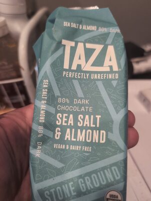 Sea Salt & Almond Organic 80% Dark Chocolate, Sea Salt & Almond