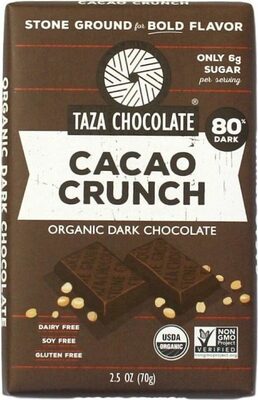 Cacao Crunch Organic 80% Dark Chocolate, Cacao Crunch