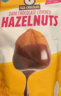 Dark Chocolate Covered Organic Hazelnuts, Dark Chocolate