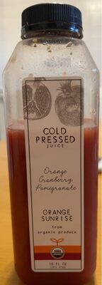 Orange Cranberry Pomegranate Cold Pressed Juice, Orange Cranberry Pomegranate