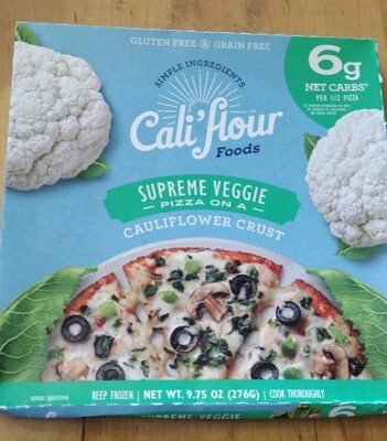Supreme Veggie Pizza On A Cauliflower Crust, Supreme Veggie