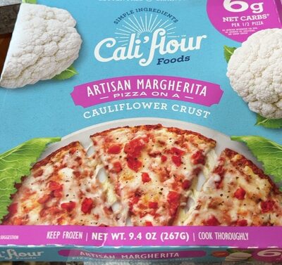 Artisan Margherita On A Cauliflower Crust Keto Pizza, Artisan Margherita; Cauliflower