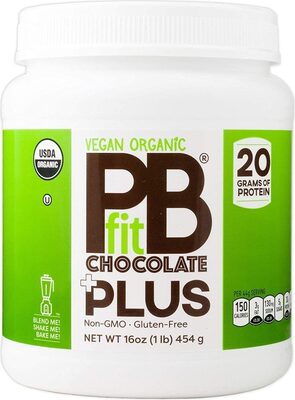 Vegan Organic Chocolate Plus Peanut And Plant Protein Powder With Chocolate, Chocolate