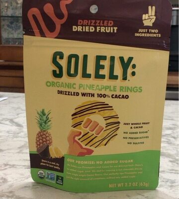 Drizzled Dried Fruit Organic Pineapple Rings, Drizzled Dried Fruit