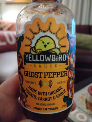 Ghost Pepper Organic Tomato, Carrot & Garlic Condiment, Ghost Pepper