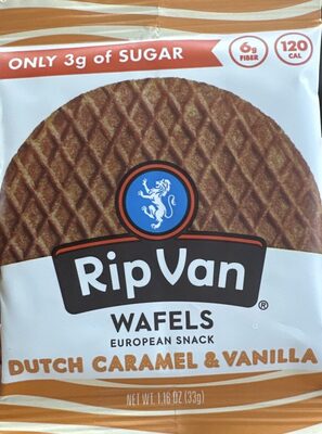 Dutch Caramel & Vanilla European Snack Wafels, Dutch Caramel & Vanilla