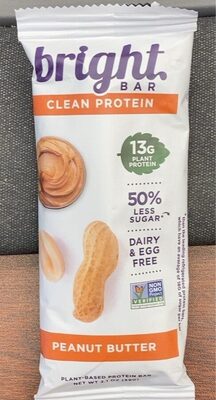 Peanut Butter Plant-Based Protein Bar, Peanut Butter