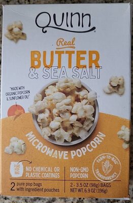 Real Butter & Sea Salt Microwave Popcorn, Real Butter & Sea Salt