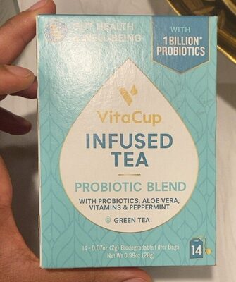 Green Tea Probiotic Blend Infused Tea Biodegradable Filter Bags, Green Tea Probiotic Blend