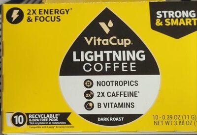Dark Roast Lightning Coffee Pods, Lightning