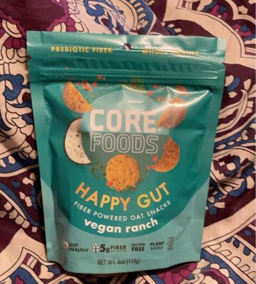 Vegan Ranch Happy Gut Fiber Powered Oat Snacks, Vegan Ranch