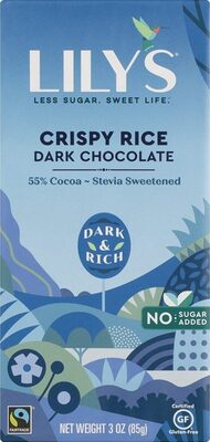 Crispy Rice 55% Cocoa Dark Chocolate, Crispy Rice