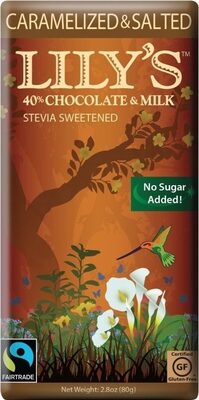 Salted Caramel Milk Chocolate Style 40% Cocoa Bar, Salted Caramel Milk Chocolate Style