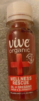 Wellness Rescue Oil Of Oregano, Elderberry, Ginger Root, Cayenne Pepper Shot, Wellness Rescue