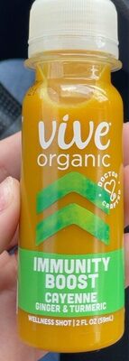 Organic Immunity Boost Cayenne Ginger & Turmeric Wellness Shot, Cayenne; Ginger; Turmeric