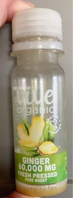 Organic Ginger Fresh Pressed 40,000 Mg Wellness Shot, Ginger