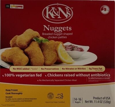 Breaded Nuggets Shaped Chicken Patties, Breaded