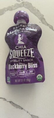 Blackberry Bliss Organic Chia Vitality Squeeze Snack, Blackberry Bliss