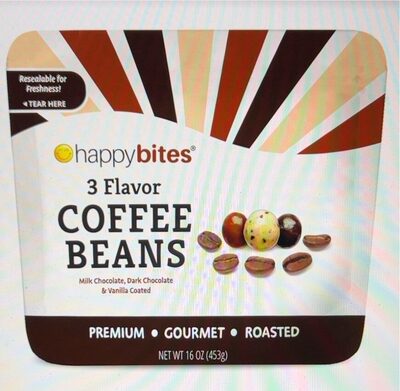 Milk Chocolate, Dark Chocolate & Vanilla Coated Coffee Beans, Milk Chocolate, Dark Chocolate & Vanilla Coated