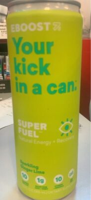 Sparkling Ginger Lime Super Fuel Energy Drink, Sparkling Ginger Lime