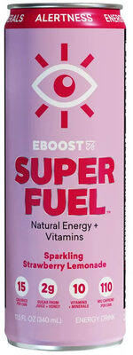 Strawberry Lemonade Super Fuel Sparkling Energy Drink, Strawberry Lemonade