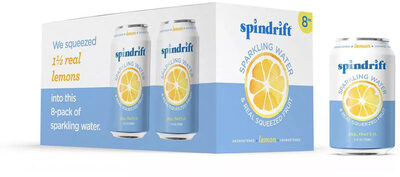 Lemon Unsweetened Sparkling Water & Real Squeezed Fruit, Lemon