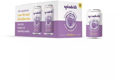 Blackberry Unsweetened Sparkling Water & Real Squeezed Fruit, Blackberry