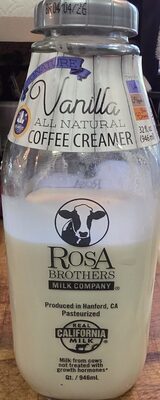 Vanilla All Natural Coffee Creamer, Vanilla