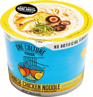 Chicken Chinese Noodle With Bone Broth, Ginger & Shiitake, Chicken