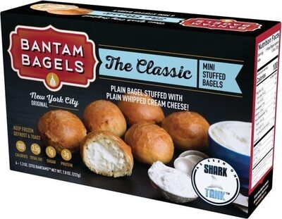 The Classic Mini Plain Bagel Stuffed With Plain Whipped Cream Cheese!, The Classic