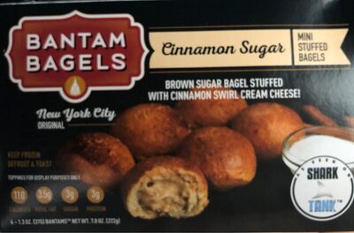 Brown Sugar Bagel Stuffed With Cinnamon Swirl Cream Cheese Mini Stuffed Bagels, Cinnamon Sugar