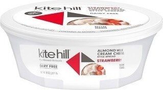 Dairy Free Plant-Based Artisans Strawberry Almond Milk Cream Cheese Style Spread, Strawberry