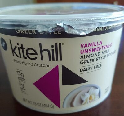Vanilla Unsweetened Greek-Style Artisanal Almond Milk Yogurt, Vanilla Unsweetened
