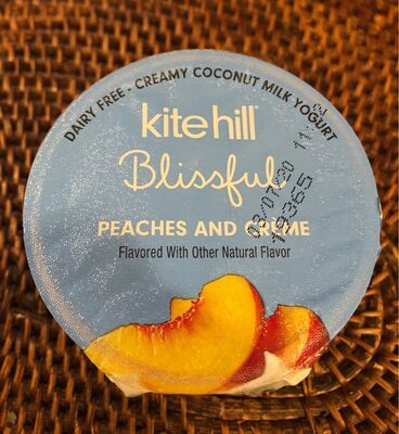 Peaches And Creme Flavored Blissful Creamy Coconut Milk Yogurt, Peaches And Creme